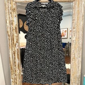 Umgee Black Midi Dress with White Pattern